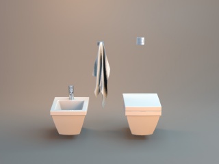 陶瓷卫浴组件C4D模型