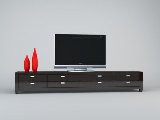 现代电视柜组合C4D模型