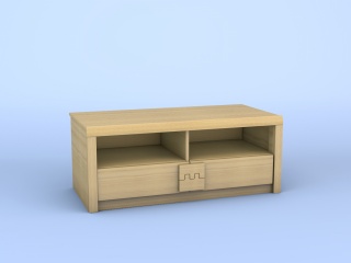 木质电视柜C4D模型