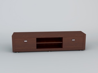 木质电视柜C4D模型