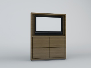 现代电视柜C4D模型