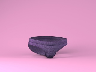 紫色内裤C4D模型