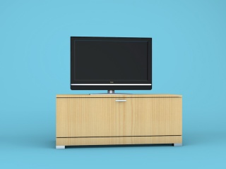 现代电视柜C4D模型
