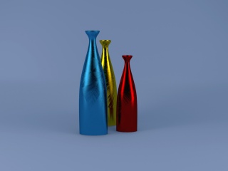 组合花瓶C4D模型