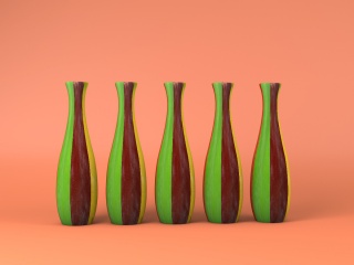 彩色花瓶C4D模型