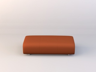 黑色拉扣沙发凳C4D模型
