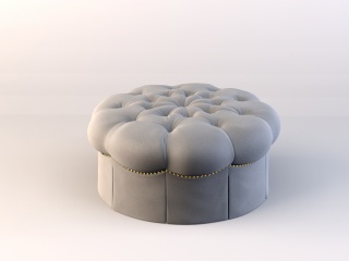 花型沙发凳C4D模型
