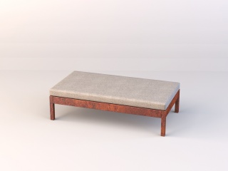 木质沙发凳C4D模型