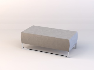 长方块沙发凳C4D模型