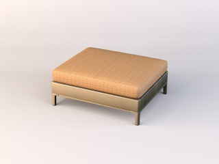 双色沙发凳C4D模型