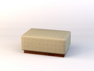 布艺沙发凳C4D模型