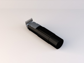 黑色充电剃毛器C4D模型