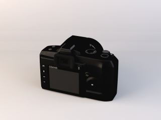 黑色数码相机C4D模型