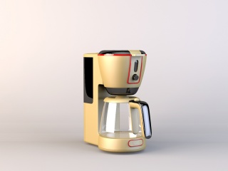 飞利浦底滤式咖啡机C4D模型