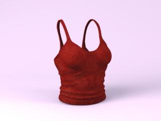 红色束胸内衣C4D模型