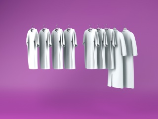 白色衬衣C4D模型