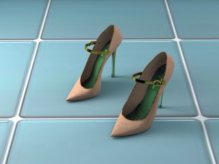 时尚女鞋C4D模型