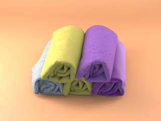 手巾展示品C4D模型