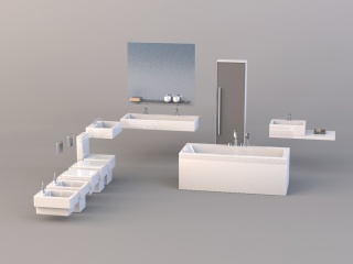 卫浴用品C4D模型