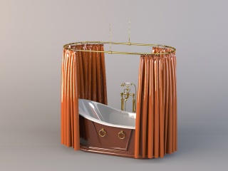 淋浴缸C4D模型