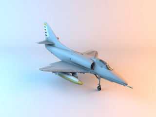 美国“天鹰”攻击机C4D模型