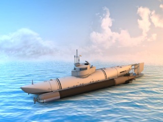BIBER潜艇C4D模型