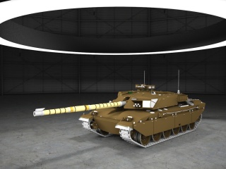 英式CHALLE坦克C4D模型