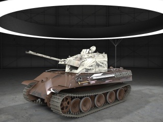 迷彩M2轻型坦克C4D模型