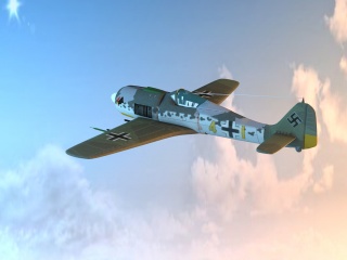 德国FW-190型战斗机C4D模型