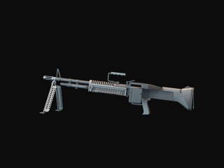 M249轻机枪C4D模型