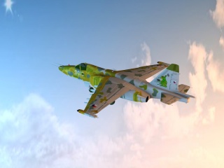 苏-25攻击机C4D模型