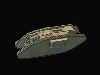 老式坦克C4D模型