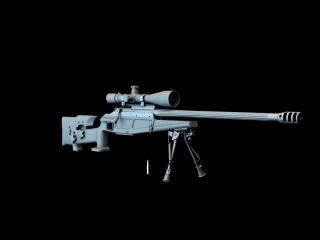 M3冲锋枪C4D模型