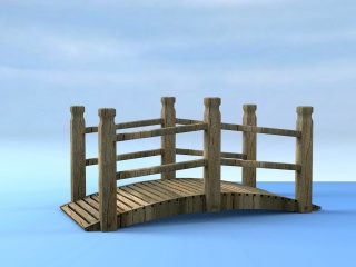 木桥C4D模型