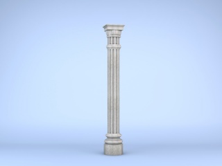 菱形柱子C4D模型