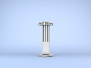 石膏石柱C4D模型