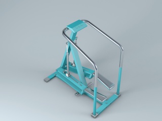 蓝色踏步机C4D模型