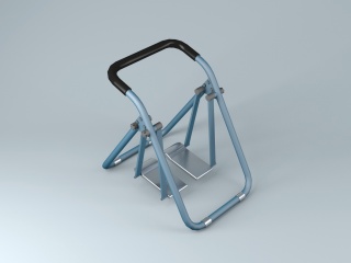 蓝色踏步机C4D模型