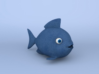 海鱼形抱枕C4D模型