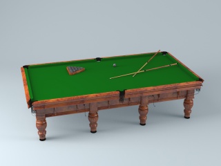室内台球桌C4D模型