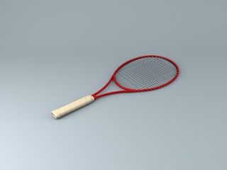 碳素网球拍C4D模型