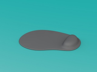 灰色鼠标垫C4D模型