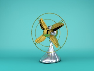 台式电风扇C4D模型