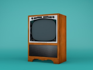 老式电视机C4D模型