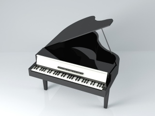现代式钢琴C4D模型