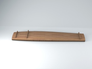 木制古筝C4D模型