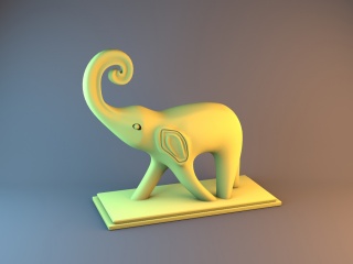 大象陈设品C4D模型