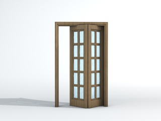 木质折叠门C4D模型