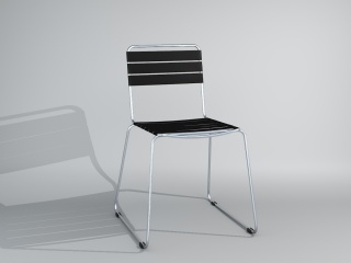 黑色皮条椅C4D模型