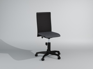 黑色皮质办公椅C4D模型